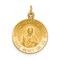 14K Yellow Gold Sacred Heart of Jesus Medal Charm Jewerly 19mm x 15mm